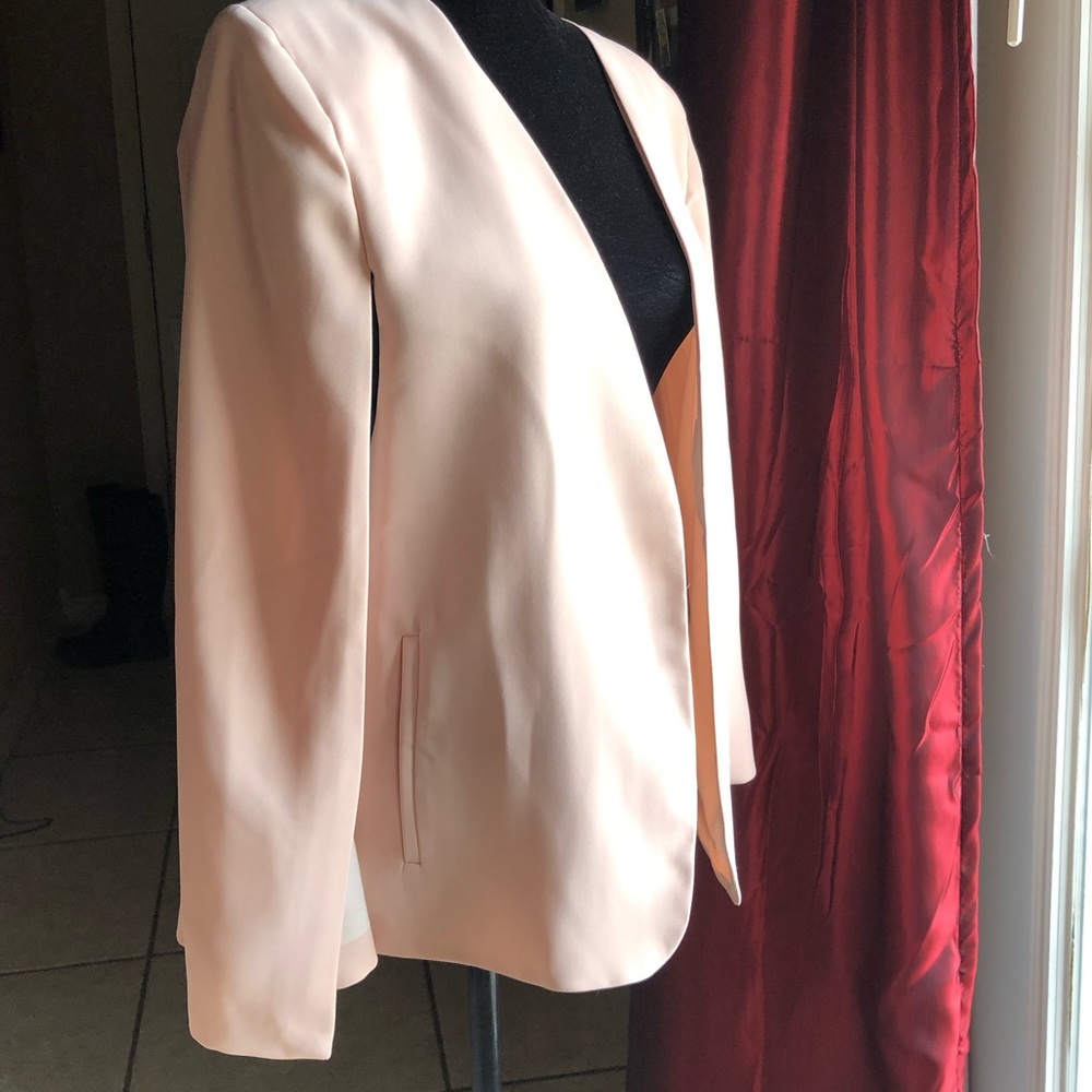 Light pink/cream cape blazer